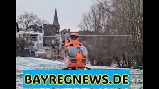 Start Christoph 14 nach einem Einsatz