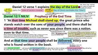 Daniel 12 verse 1 explains the day of the Lord