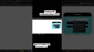Firebase Authentication❤️For Beginners-Login Authentication-2022 