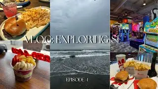 Exploring SF Series| Beach Trip, Trying acai bowl + Dave and Busters! |