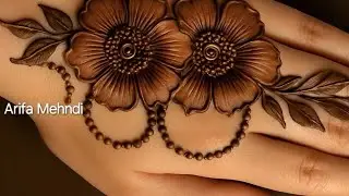 Beautiful Prettiest Floral Henna Design For Back Hand | Beautiful Simple Party Henna Design #Henna 