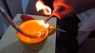Burning Methane gas (CH4, Natural Gas)