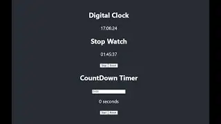 Build a Digital Clock with Stopwatch and Countdown Timer using React.js - Beginner Project!