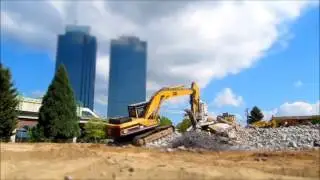 Cat excavator tidies up future MetroPlace highrise location