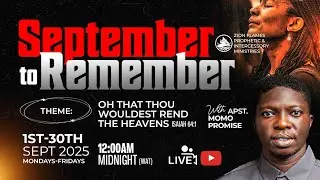 September to Remember (#Day 1 Morning) Prayer for the new month 