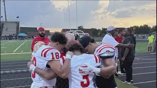 Rome High School football players and coach gathered in prayer just hours before near tragedy