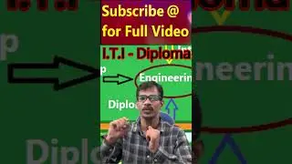 What is the qualification to do B.Tech|Journey with Joga Rao| I.T.I to Diploma  | Short-3|