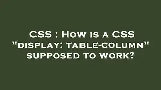CSS : How is a CSS 