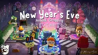 Festive New Year Celebration 🎆✨ Animal Crossing Ambience w/ Fireworks, Christmas Cheer & Cozy Vibes🎄