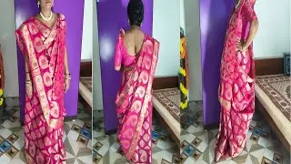 How to drape Banarasi saree # Moumita's vlog # saree draping. 