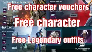 How to Get free character vouchers| How to get free legendary outfits | Pubg Mobile| free character