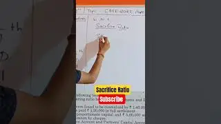 Sacrifice Ratio Formula Partnership Accounts