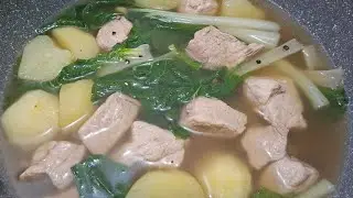 Nilagang Baboy na may Pechay at Patatas | Filipino Boiled Pork Soup (Comfort Food)
