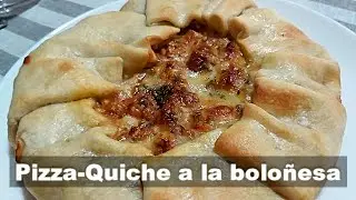 Pizza - Quiche a la boloñesa en la Olla GM y gratinado con el cabezal de horno