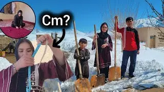 ولاگ امروز ما از برف جارو گرفته تا جول کوک کدو/و در جاغوری دوباره چیقدر برف باریده؟🤔