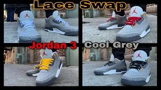 Best laces Colourway - Lace Swap - Jordan 3 Cool Grey 🤩😎