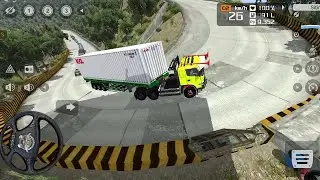 EXTREME LONG CONTAINER TRUCK DRIVE ON MOUNTAIN SINGLE ROAD | BEAUTIFUL COLOR HEAVY TRUCK &ndash; BUS MOOD 