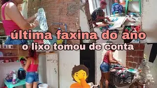 Última faxina do ano 🙏o lixo tomou de conta!! 🏠Dias sem limpar deu nisso