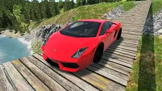 Cars vs Suspension Bridge &ndash; BeamNG.Drive | BeamNG Relax