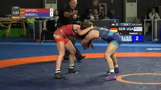 1/4 WW - 57 kg: L. MERTENS (GER) v. J. BURKERT (USA)