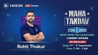 CDS 2 2022 | Most Expected Questions of Current Affairs | Jan 2022 to August 2022 | Rohit Thakur