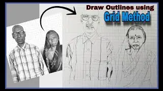 How to Draw a Perfect Outline Using Grid Method | Step by Step for Beginners | Art Memories 