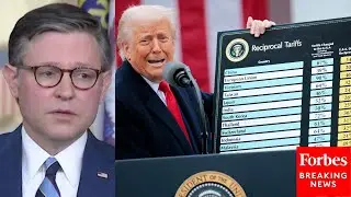Mike Johnson Asked If He Will Introduce Provision To Block Challenges To Trump's Tariff Authority