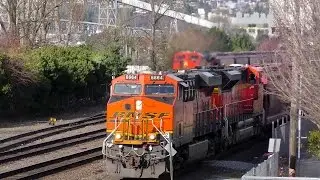 BNSF 6664 Grain Car Move in 4K