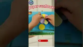 🌻🌻Paper sunflower🌻💫 #diy #craft  #socialmedia #socialmediaplatforms#shortvideo #youtubeshorts