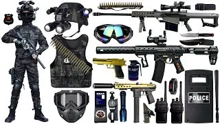 Unboxing special forces weapon toys, TEC9 automatic rifle, ballet sniper rifle, MK1 rifle.