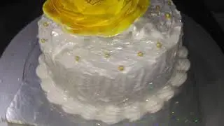 Pineapple 🍍 Cake with beautiful golden Rose having texture effect