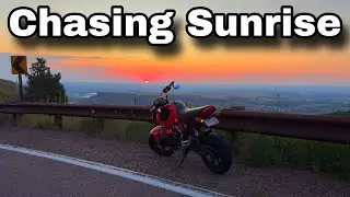 One Rider. One Grom. One Mountain. Chasing the Colorado Sunrise.