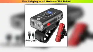 X-TIGER Cycling Headlight Waterproof Bike Light 1200 mAh USB Rechargeable LED Bicycle Lamp MTB
