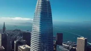 SALESFORCE TOWER: 4K Free Aerial Stock Footage