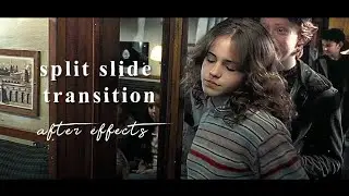 split slide transition tutorial | after effects