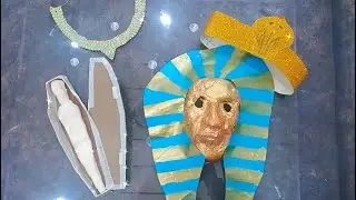 Egyptian King Tut Face mask 🎭#missionकला #drawing 
