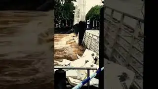 Jamais vu autant d&rsquo;eau &agrave; Li&egrave;ge ! A la Boverie et &agrave; Belle-Ile #innondations #inondations #inondation