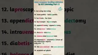 Most common Spelling ERROR in OET Listening PART 2 #oet #oetkerala #oetlisteningsamplefornurses