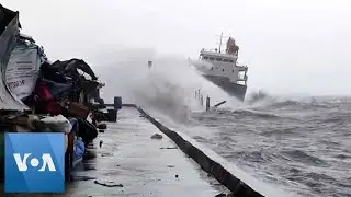 Super Typhoon Surigae Brings Huge Waves to the Philippines