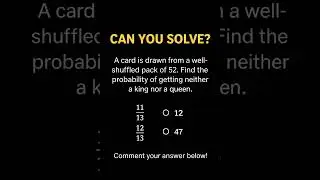 Can You Solve This Probability Question? 🎲🔥 #maths #probability #placementcourse #competitiveexams