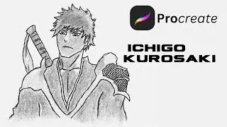 ICHIGO KUROSAKI Drawing #procreate #shorts #animearts