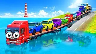 Giant Truck vs Speed Bumps &ndash; Big vs Little Control (Instant Instability) &ndash; BeamNG.DRIVE Part 11. 😱