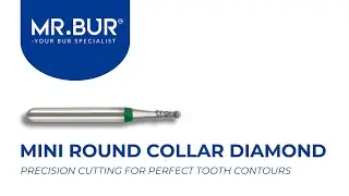 ISO S802 Mini Round Collar Coarse Diamond Bur Short FG | MR.BUR