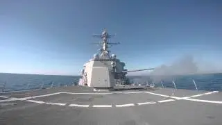 USS Jason Dunham Conducts PAC Fire.