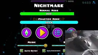 Nightmare 93% (144Hz) [Progress #2] {Insane Demon} | By EupeNox | Geometry Dash