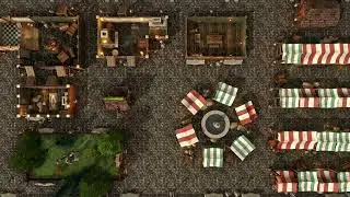 Town Market Square (Daytime) D&D Live Battlemap