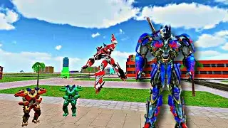 Optimus Prime Multiple Transformation Jet Robot Car Games 2020 - Mobile Gameplay