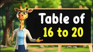 Table of 16 to 20 | Learn Multiplication Table Of 16 to 20 | Table 16 to 20 | E-Learning Studio