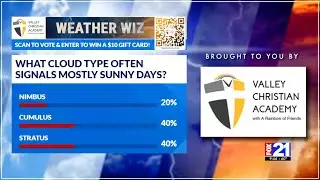 KXRM Colorado Springs: Weather Wiz Quiz sponsored by Valley Christian Academy