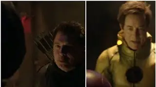ARROW 7X09 - FLASH & ARROW HALLUCINATE & SEE REVERSE FLASH AND MERLIN [HD] ELSEWORLDS CROSSOVER